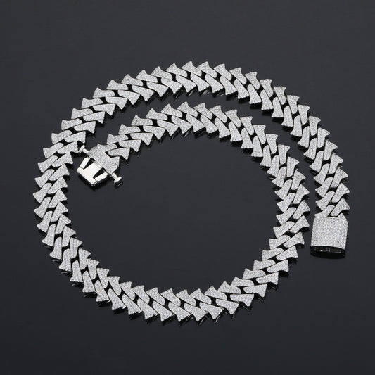 14mm Men's Zircon Thorns Cuban Link Chain