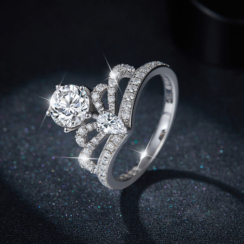 Moissanite Crown New Ring